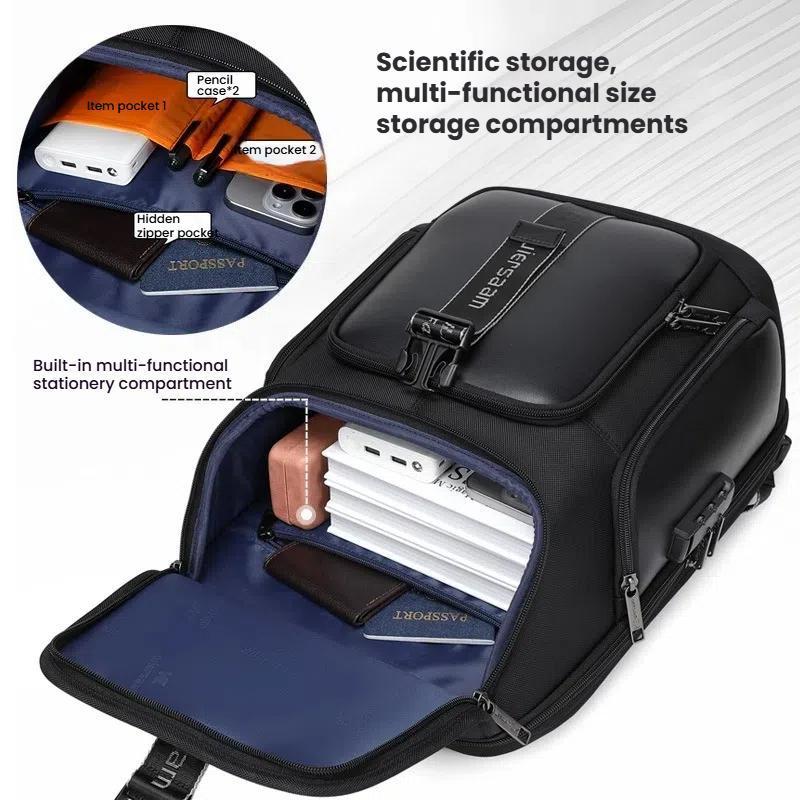 Waterproof Men Business Backpack Black