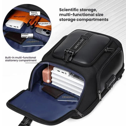 Waterproof Men Business Backpack Black