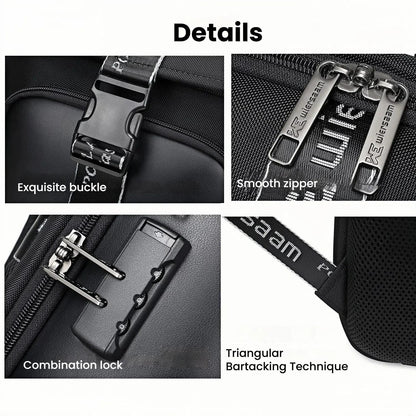 Waterproof Men Business Backpack Black