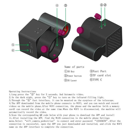 350m Wifi Hd Infrared Telescope with Night Vision