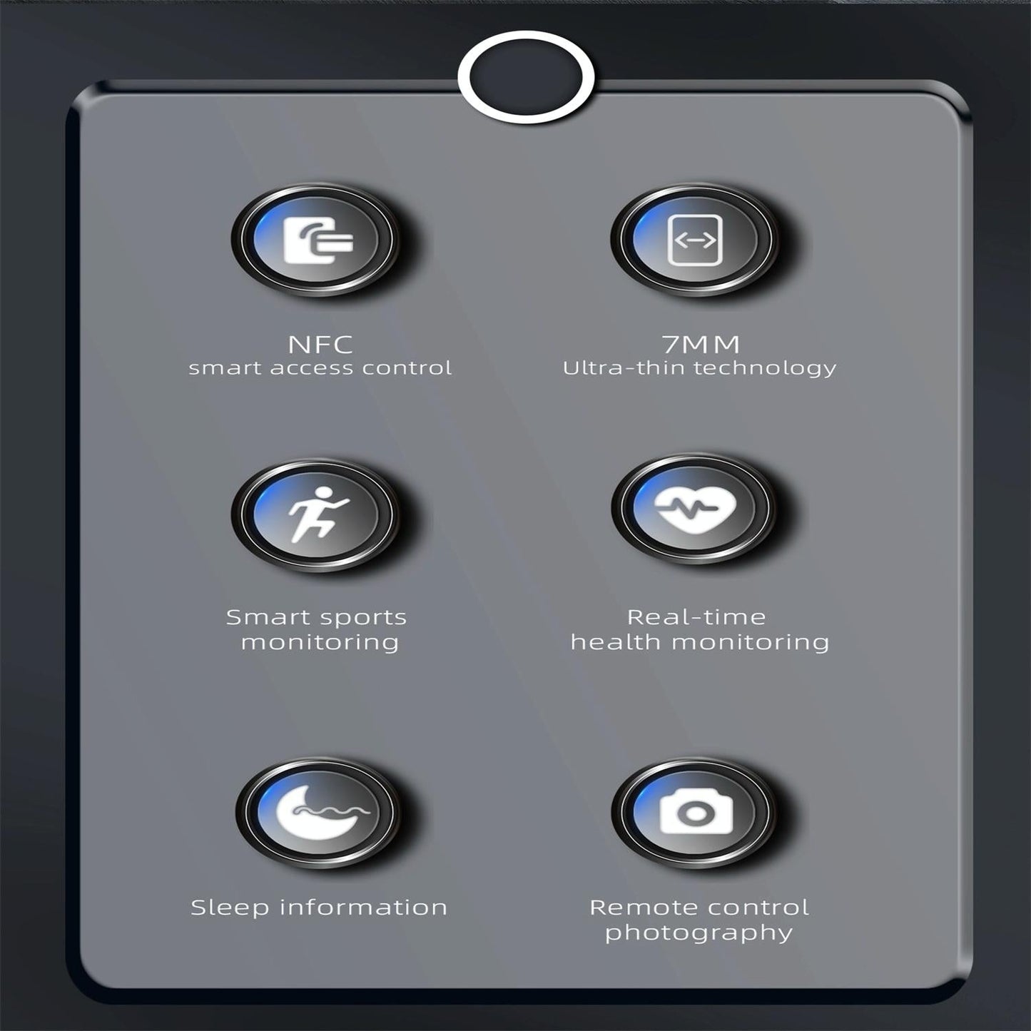 Smart Ring With Heart Rate Blood Oxygen Sleep Monitoring And Multiple Sports Modes - Black Size 10