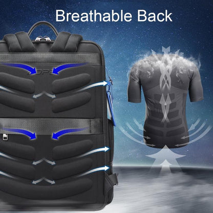 Multifunctional Usb Business Backpack - Anti-theft Navy Blue