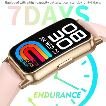 1.47 Inch Steel Strap Ip67 Waterproof Smart Watch Support Heart Rate / Blood Pressure Gold