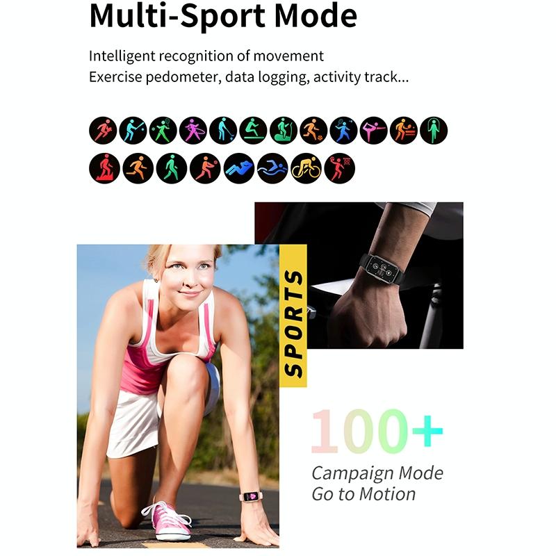 1.47 Inch Steel Strap Ip67 Waterproof Smart Watch Support Heart Rate / Blood Pressure Gold