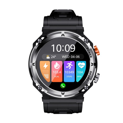 Smart Watch With Heart Rate Blood Pressure And Oxygen Monitoring - Black