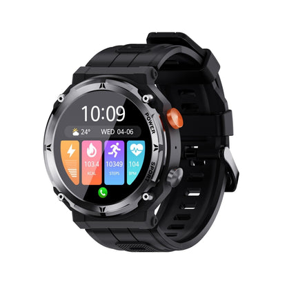Smart Watch With Heart Rate Blood Pressure And Oxygen Monitoring - Black