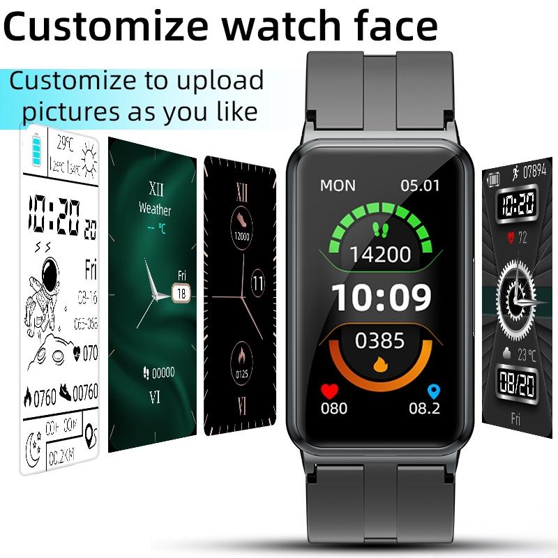 Smart Watch With Heart Rate And Blood Pressure Monitoring - Colour Screen - Black