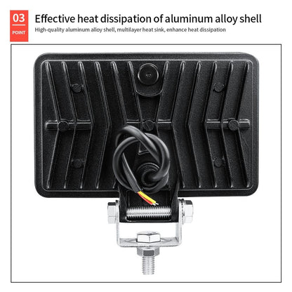 9 - 80V 18W 6000K 4 Inch Car 36Pcs Led Work Light White Light