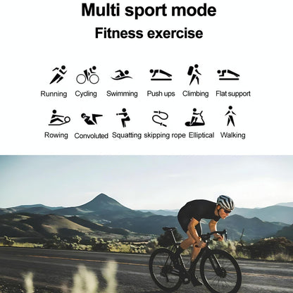 1.43 Inch Bt5.3 Ip68 Sport Smart Watch Support Bluetooth Call / Message Notification / Heart Rate / Blood Pressure Health Monitor - Orange