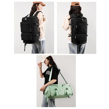 Waterproof Gym Bag - Shoe Compartment Included - Black