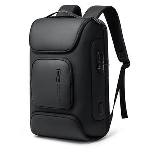 Waterproof Antitheft Men Backpack for 15.6 Laptop - Travel Ready - Black
