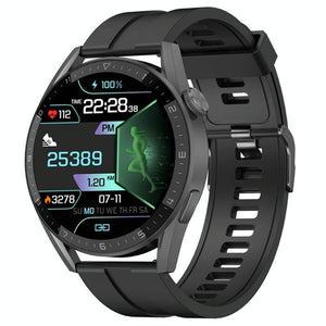 Smart Silicone Watch With Colour Screen - Black