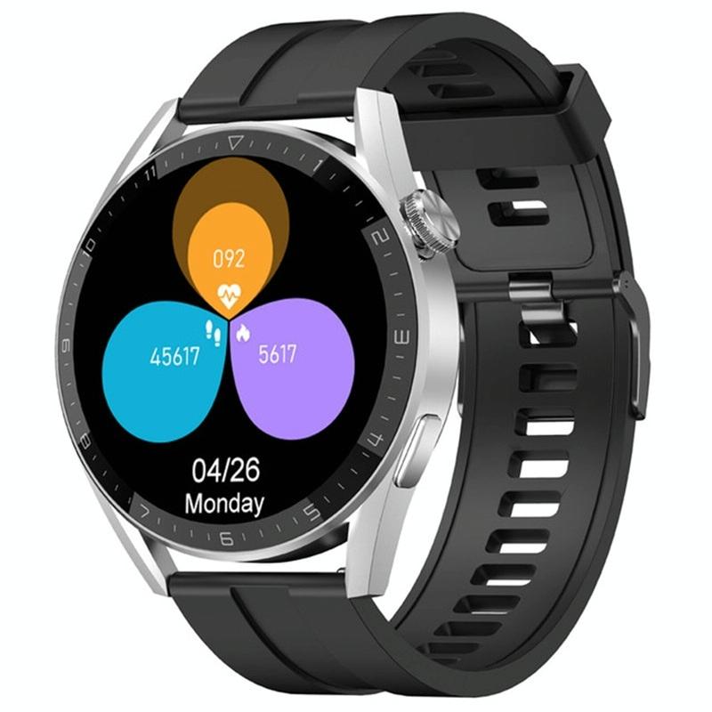 Smart Silicone Watch With Colour Screen - Black