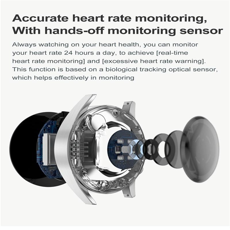 Smart Silicone Watch With Colour Screen - Black