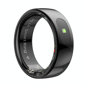 Smart Ring Heart Rate Blood Oxygen Sleep Sports Size 8 - Black