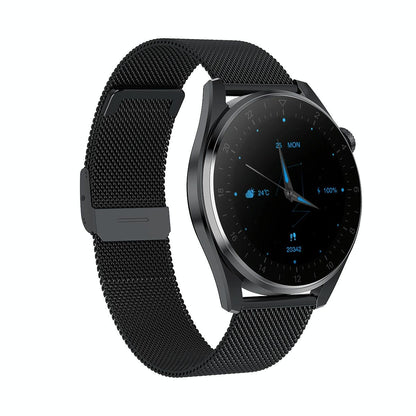 Waterproof Steel Smartwatch With Colour Screen - Ip68 - Black