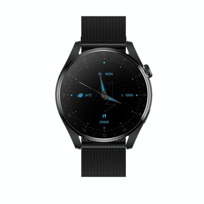 Waterproof Steel Smartwatch With Colour Screen - Ip68 - Black