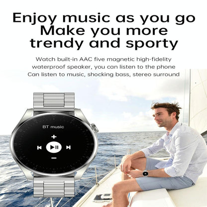 Waterproof Steel Smartwatch With Colour Screen - Ip68 - Black