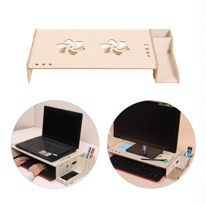Wood Monitor Stand with Keyboard Storage - Tbd049404601A