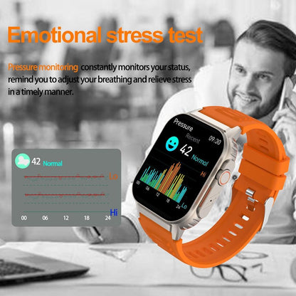2.01 Inch Waterproof Smart Watch With Bluetooth Call & Health Tracking - Orange