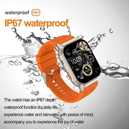 2.01 Inch Waterproof Smart Watch With Bluetooth Call & Health Tracking - Orange