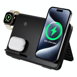 15W Magnetic Wireless Charger With Night Light - Black