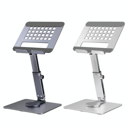 Portable Telescopic Desktop Phone Stand - Foldable & Rotating - Silver