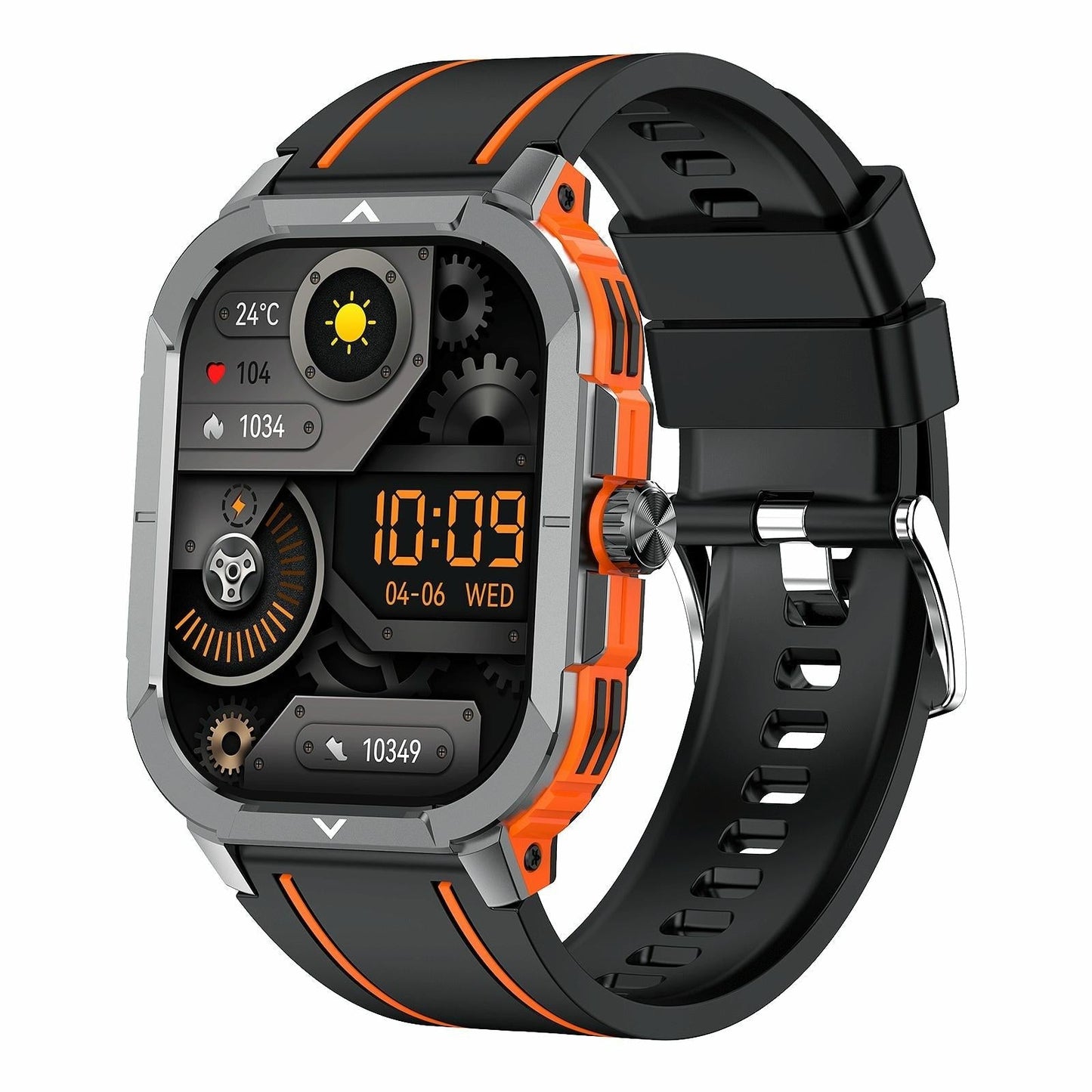 2.06 Inch Bt5.3 Ip68 Sport Smart Watch Bluetooth Call / Message / Health - Orange