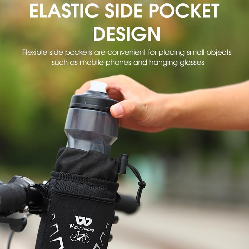 Insulated Bike Water Bottle Bag Black