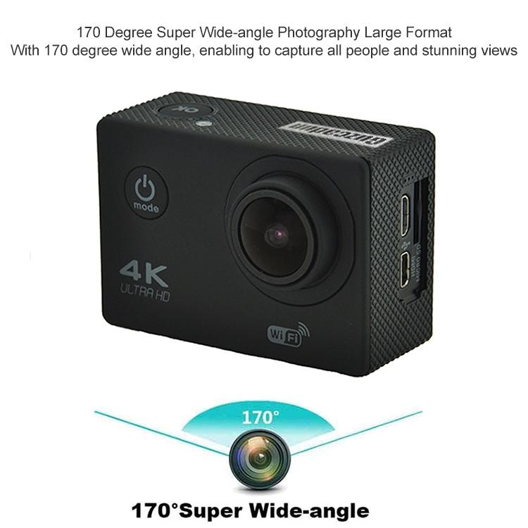 Waterproof 4k Action Camera for Cycling and Diving - Black