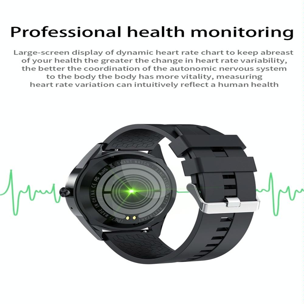 Waterproof Smart Watch With Heart Rate And Sleep Monitoring - Ip68 - Black