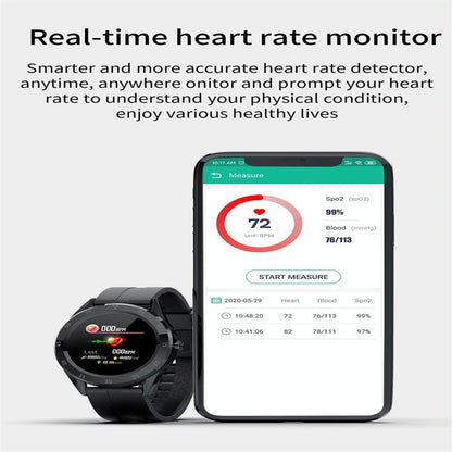 Waterproof Smart Watch With Heart Rate And Sleep Monitoring - Ip68 - Black