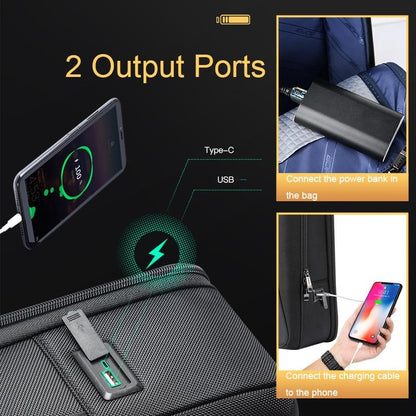 Usb Charging Anti-theft Business Backpack - Black