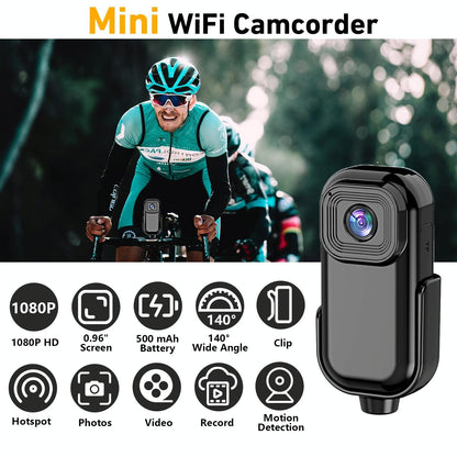 1080P Mini Action Cam For Sport Dv Video Recording 0.96 Inch Pocket Camera - White