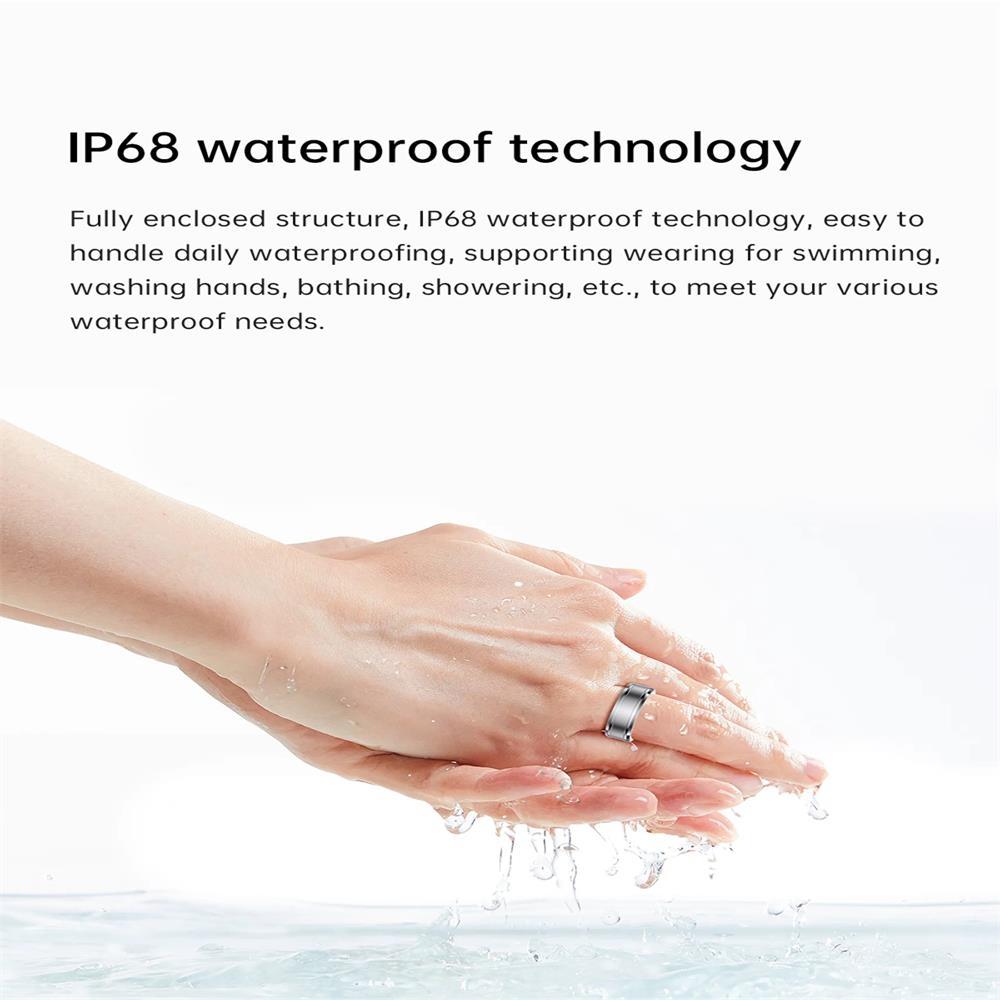 Smart Ring With Heart Rate Blood Oxygen & Sleep Monitoring - R3 Size 23 - Gold