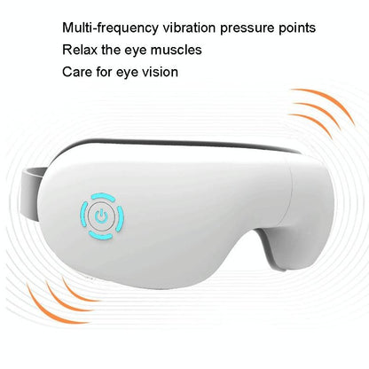 Intelligent Wireless Eye Massager With Vibration & Hot Compress White