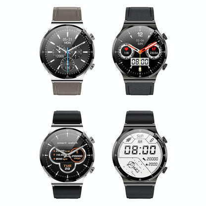 1.32 Inch Heart Rate Sleep Monitoring Smart Watch - Black Silicone