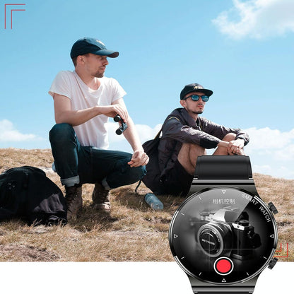 1.32 Inch Heart Rate Sleep Monitoring Smart Watch - Black Silicone