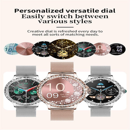 1.3 Inch Ip68 Waterproof Colour Screen Smart Watch Support Heart Rate / Blood Pressure / Blood Oxygen Monitoring - Gold