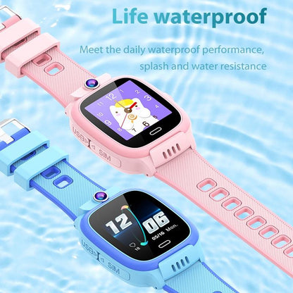 1.44 Inch 4G Video Call Waterproof Smart Children Phone Watch With Sos Function - Black
