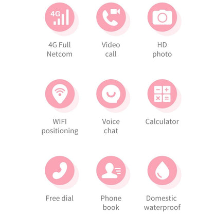 1.44 Inch 4G Video Call Waterproof Smart Children Phone Watch With Sos Function - Black