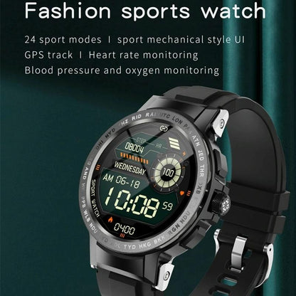 Waterproof Smart Watch With Colour Screen - Ip68 - Black