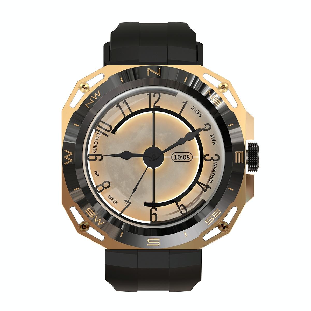 Smart Watch With Heart And Blood Monitoring Colour Screen - Black