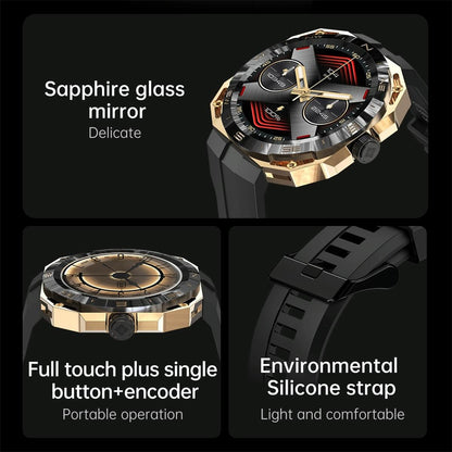 Smart Watch With Heart And Blood Monitoring Colour Screen - Black