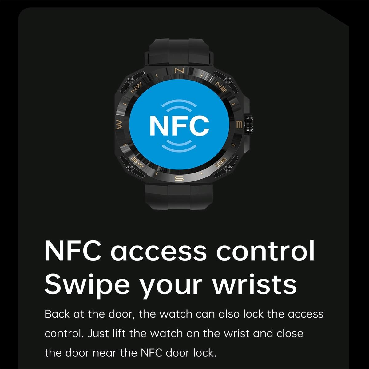 Smart Watch With Heart And Blood Monitoring Colour Screen - Black