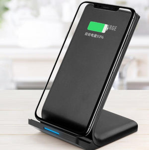 10W Vertical Wireless Charger For Smartphones Black