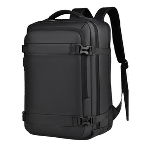 Expandable Double Shoulder Backpack For Business Or Casual Use - Black