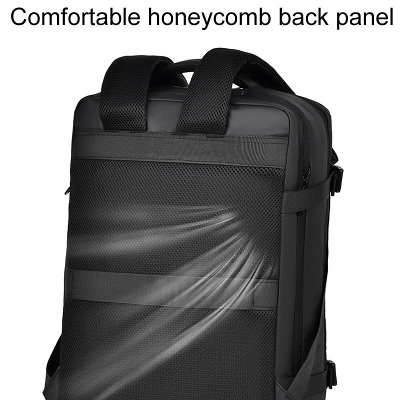 Expandable Double Shoulder Backpack For Business Or Casual Use - Black