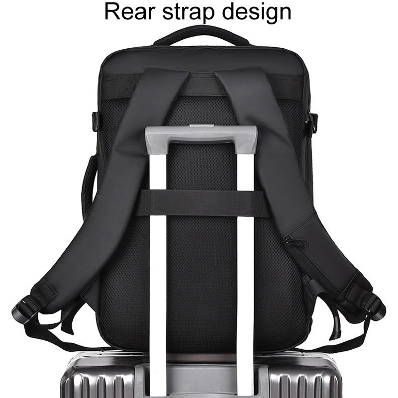 Expandable Double Shoulder Backpack For Business Or Casual Use - Black