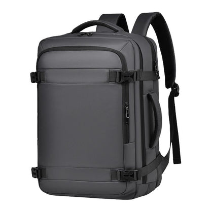 Expandable Double Shoulder Backpack For Business Or Casual Use - Black